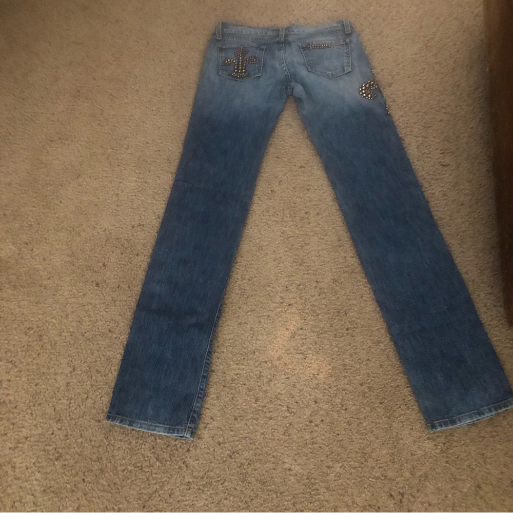 Kippys Jeans Size 27 Swarovski Fleur de lis Details Go Saints! - Picture 3 of 6